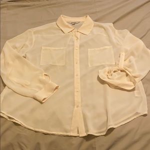 Ivory transparent blouse
